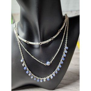 The sak 3 layered beaded necklace